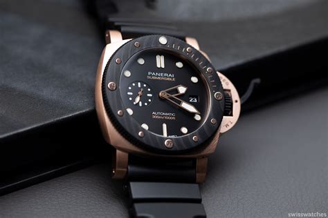 A Bold Combination: Panerai Submersible Goldtech Orocarbo – .